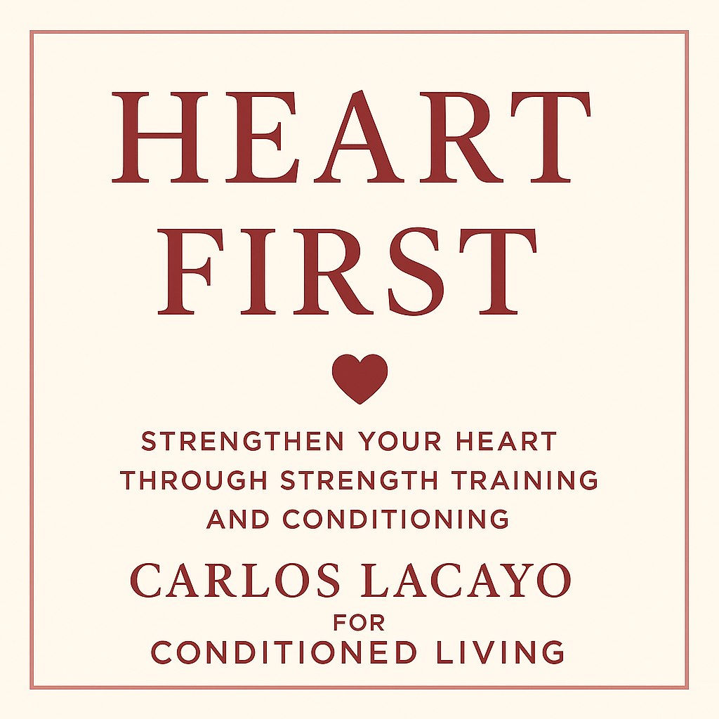 Heart First ebook cover, a guide to strength training and conditioning for heart health