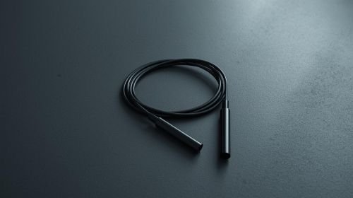 Jump rope on a minimalist gym floor.
